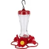 More Birds Impatiens Glass Hummingbird Feeder - Red - 8 Oz Cap - 4 Pack