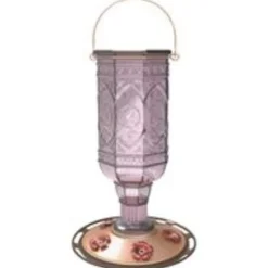 More Birds Jewel Glass Hummingbird Feeder - Amethyst - 20 Oz Cap - 4 Pack