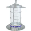 More Birds Lantern Plastic Songbird Wild Bird Feeder - Silver - 2.5 Lbs Cap