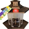 More Birds Lantern Sunflower Plastic Hopper Wild Bird Feeder - Brown - 2.6 Lbs Cap