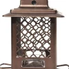 More Birds Metal Hopper Sunflower Wild Bird Feeder - Bronze - 3.6 Lbs Cap
