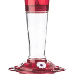More Birds Ruby Glass Hummingbird Feeder - Red - 10 Oz Cap