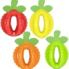 Multipet Harvester Fruit Dental Textured Rubber Dog Toy - Assorted - 5" Inches