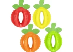Multipet Harvester Fruit Dental Textured Rubber Dog Toy - Assorted - 5" Inches