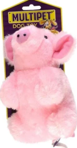 Multipet Look Who's Talkin' Pig Sounding Plush Dog Toy - 7" Inches