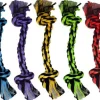 Multipet Nuts for Knots Dual-Knotted Rope Dog Toy - Assorted - 9" Inches