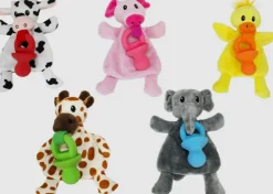 Multipet Pacifier Pals Soft Crinkle and Latex Dog Toy - Assorted - 8" Inches