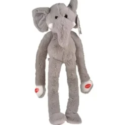 Multipet Swingin' Safari Elephant Squeak and Plush Dog Toy - 19" Inches