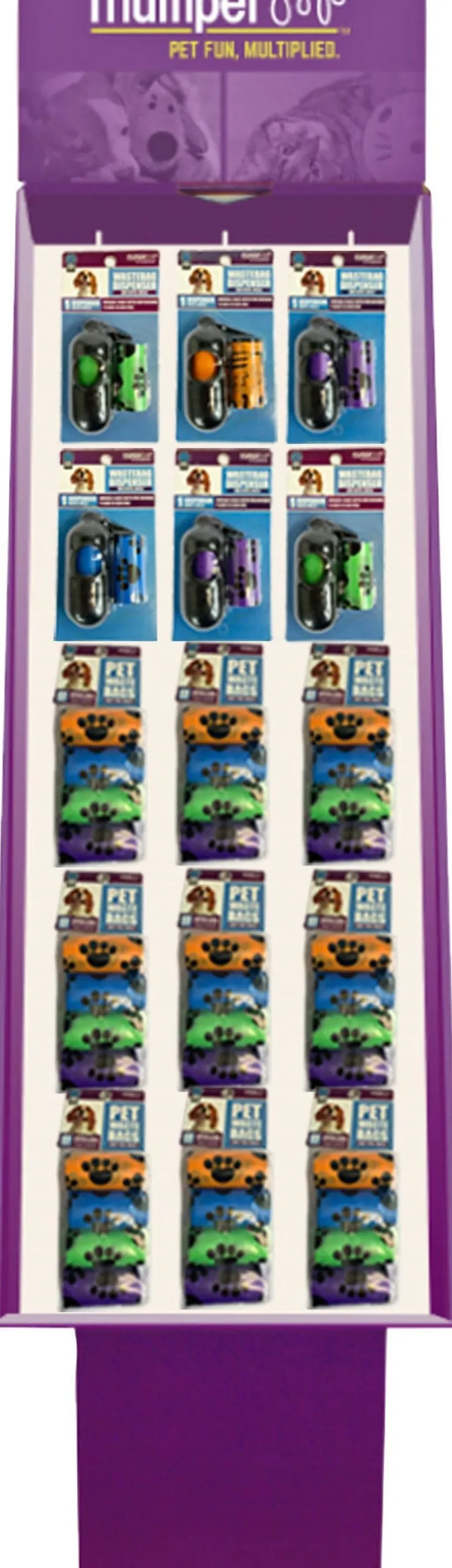 Multipet Waste Bag Floor Display Dog Wastebags - 36 Count