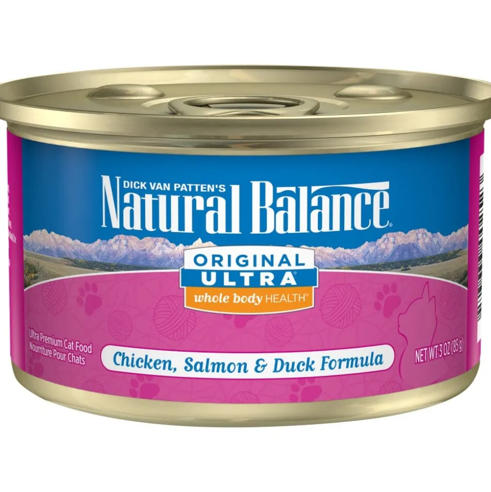 Natural Balance Original Ultra Premium Whole Body Health Chicken, Salmon and Duck Formula Canned Cat Food
