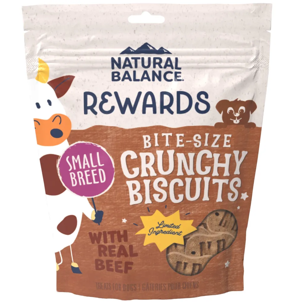 Natural Balance Pet Foods Rewards Crunchy Biscuits Dog Treats - Beef - 8 Oz