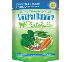 Natural Balance Pet Foods Platefulls Wet Cat Food Chicken & Giblets in Gravy - 3 Oz - Case of 24