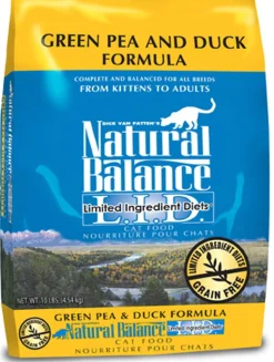 Natural Balance Pet Foods Limited Ingredient Diet Dry Cat Food - Green Pea & Duck - 10 lb