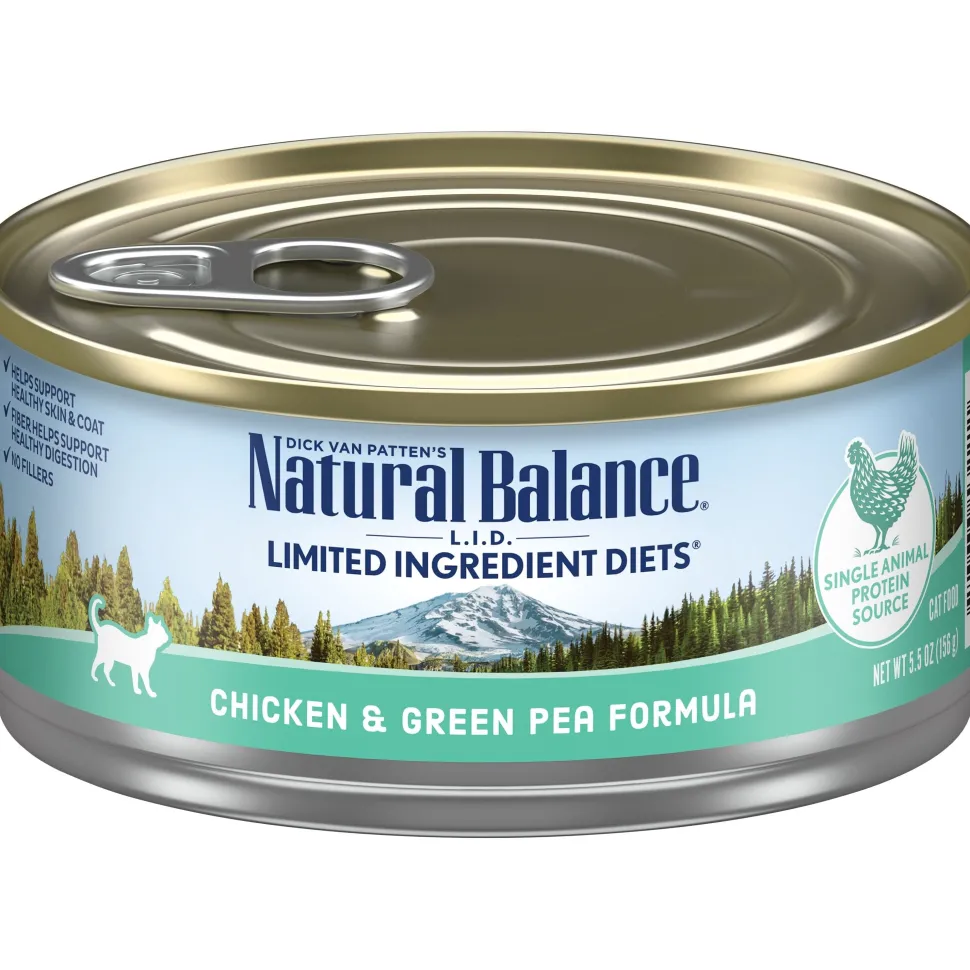 Natural Balance Pet Foods Limited Ingredient Diet Wet Cat Food Chicken & Green Pea - 5.5 Oz - Case of 24
