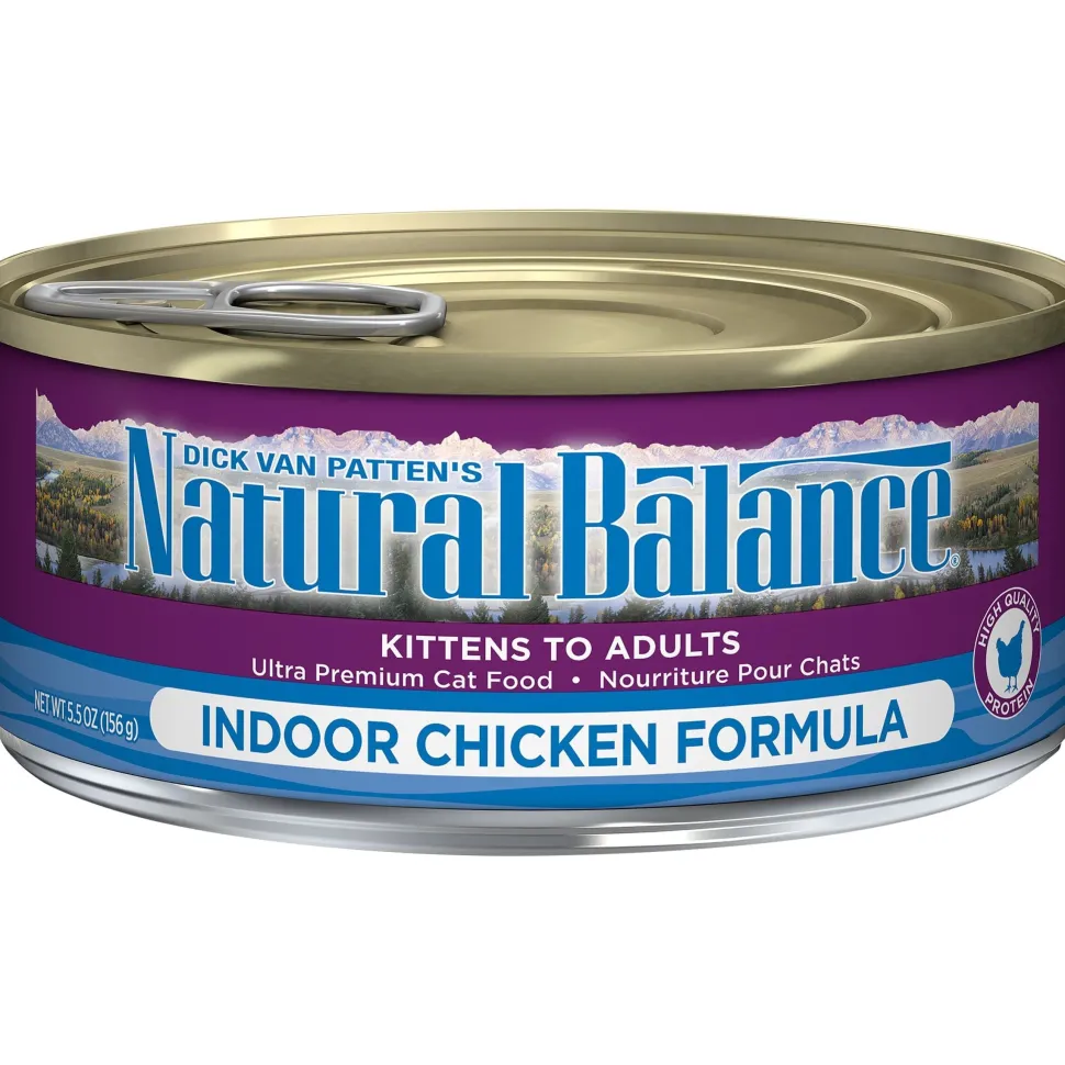 Natural Balance Pet Foods Ultra Premium Indoor Wet Cat Food Chicken - 5.5 Oz - Case of 24