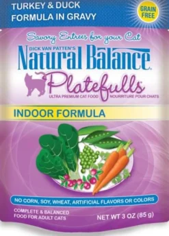 Natural Balance Platefulls Indoor Turkey and Duck Formula in Gravy Pouch Wet Cat Food