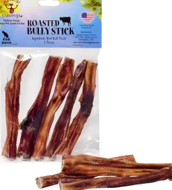 Natural Cravings USA Steer Dog Bully Sticks with Header card - 5 Inch - 5 Count