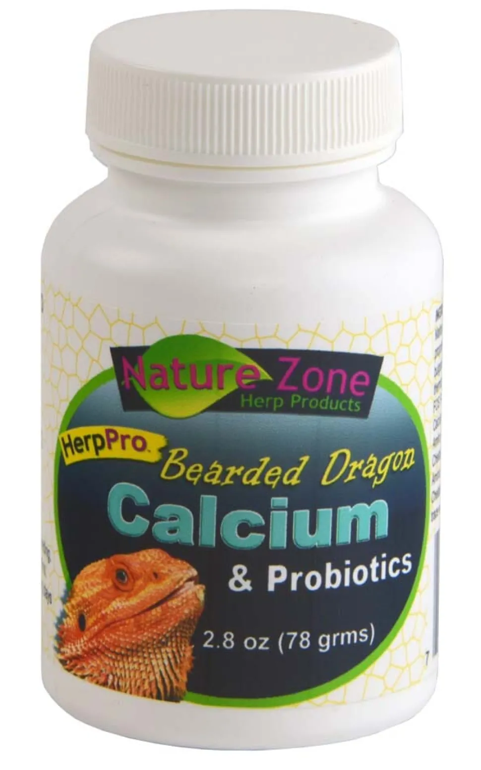 Nature Zone Bearded Dragon Calcium & Probiotics Supplement - 2.8 Oz