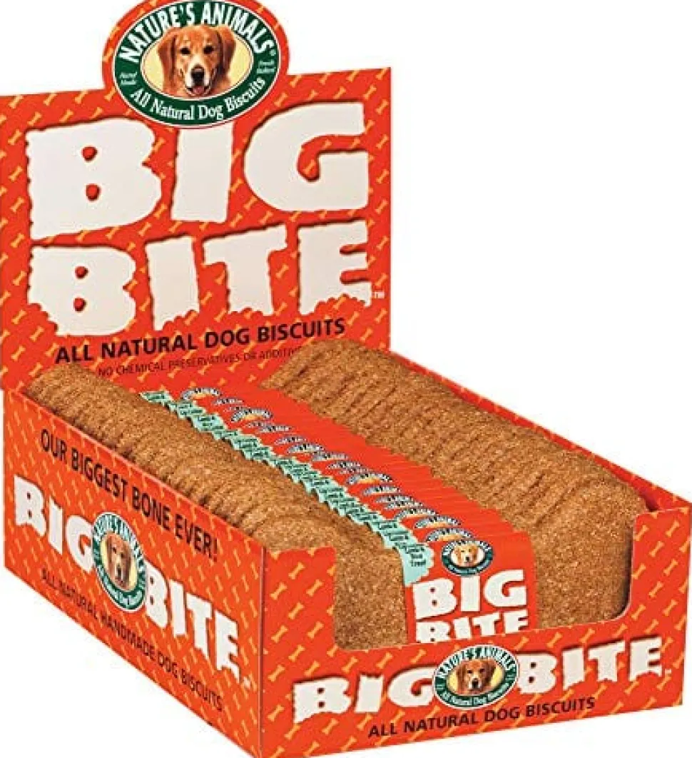 Nature's Animals Big Bite Dog Biscuits Treats - Lamb/Rice - 8 In - 24 Pack