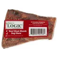Nature's Logic Beef 4 inch Center Cut Hind Shank All-Natural Beef Dog Treats
