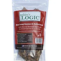 Nature's Logic Beef Lung Bites All-Natural Beef Dog Treats - 3.5 oz Bag