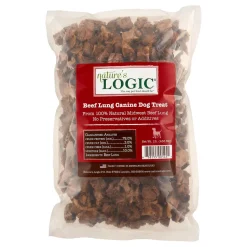 Nature's Logic Beef Lung Treat All-Natural Beef Dog Treats - 1 lb Bag