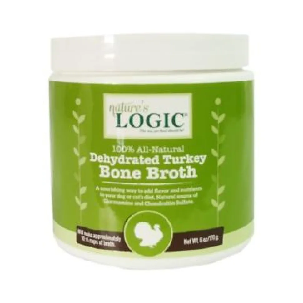 Nature's Logic Dehydrated Turkey Bone Broth Dehydrated Dog Bone Broth - 6 oz Container