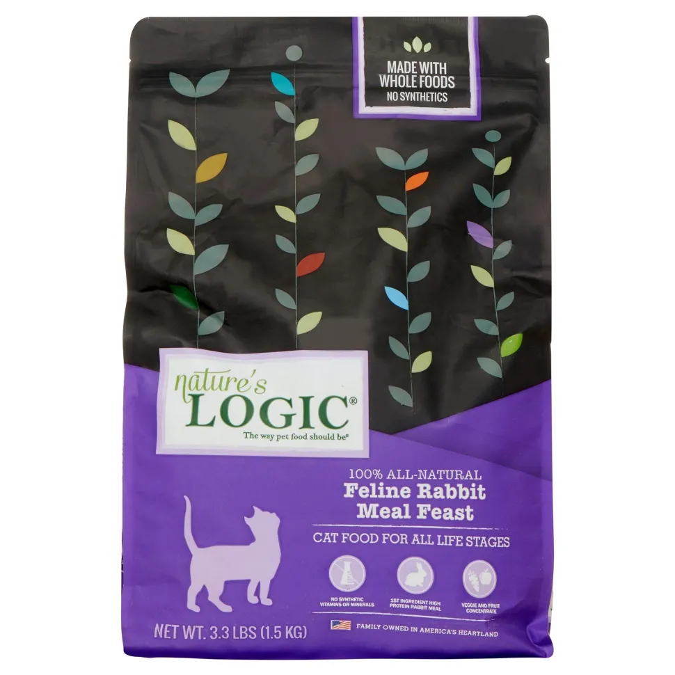 Nature's Logic Original Rabbit Dry Cat Food - 3.3 lb Bag