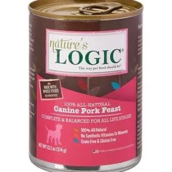 Nature's Logic Pork Canned Dog Food - 13.2 oz Cans - Case of 12