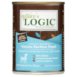 Nature's Logic Sardine Canned Dog Food - 13.2 oz Cans - Case of 12
