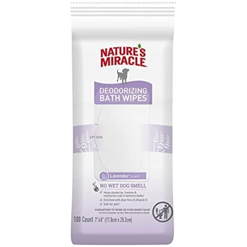 Nature's Mircale Deodorizing Bath Wipes - Lavender - 100 Count