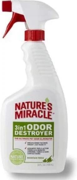 Nature's Mircale 3-In-1 Odor Destroyer Spray for Dogs - Mountain Fresh - 24 Oz