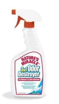 Nature's Mircale 3-In-1 Odor Destroyer Spray for Dogs - Fresh Linen - 24 Oz