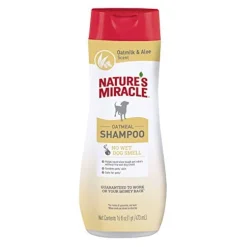 Nature's Mircale Odor Control Oatmeal Dog Shampoo - Oatmilk/Aloe - 16 Oz