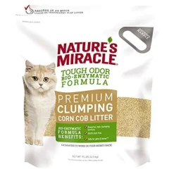 Nature's Mircale Premium Clumping Corn Cob Cat Litter - 10 Lbs