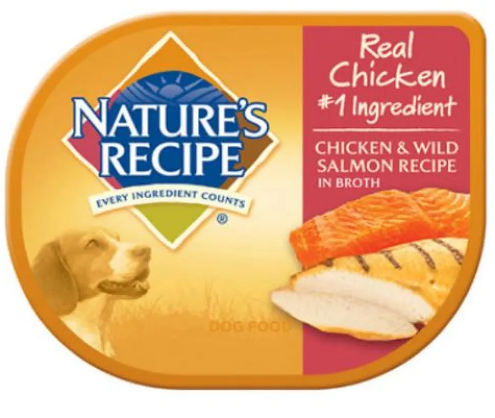 Nature's Recipe Chicken and Wild Salmon Recipe in Broth Wet Dog Food