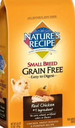 Nature's Recipe Grain-Free Chicken Sweet Potato and Pumpkin Dry Dog Food - 4 Lbs - Case of 4