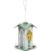 Nature's Way Country Cottage Metal Gazebo Wild Bird Feeder - Green/White - 1.56 Qt Cap