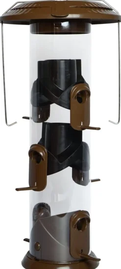Nature's Way Deluxe Wide Funnel Flip-Top Tube Tubed Wild Bird Feeder - 2.8 Qt Cap