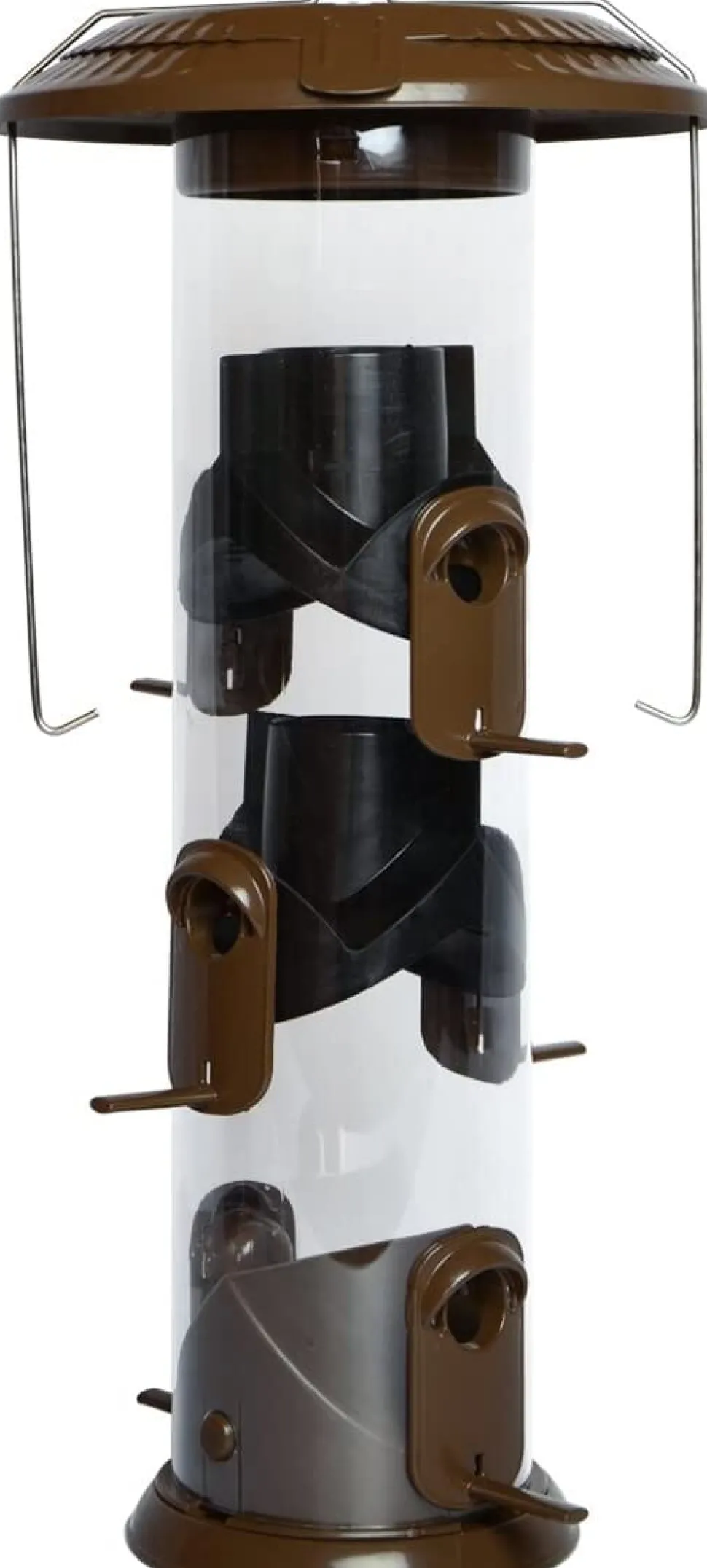Nature's Way Deluxe Wide Funnel Flip-Top Tube Tubed Wild Bird Feeder - 2.8 Qt Cap