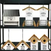 Nature's Way Farmhouse - 42 Piece with Metal Floor Display Wooden Hopper Wild Bird Feeder - 42 Count