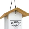 Nature's Way Farmhouse Wooden Hopper Wild Bird Feeder - White - 3 Qt Cap