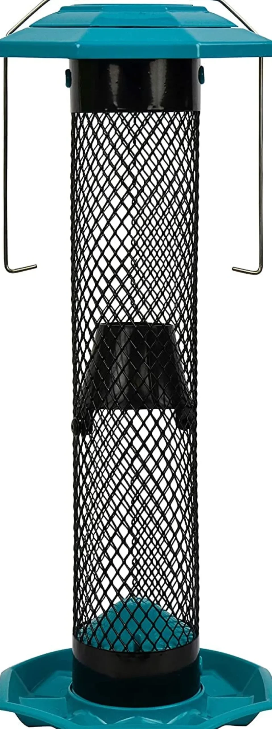 Nature's Way Mesh Funnel Flip Top Sunflower Wild Bird Feeder - Blue - 1.1 Qt Cap