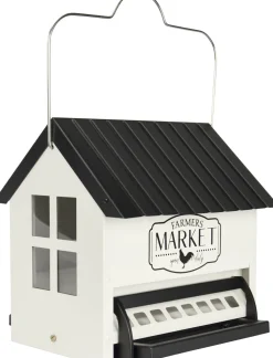 Nature's Way Squirrel Shield Metal and Squirrel-proof Hopper Wild Bird Feeder - White - 5.5 Qt Cap