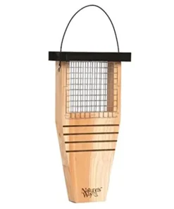 Nature's Way Tail Prop Suet and Seed Cake Wild Bird Feeder - Cedar - 14 X 7.875 X 3 In