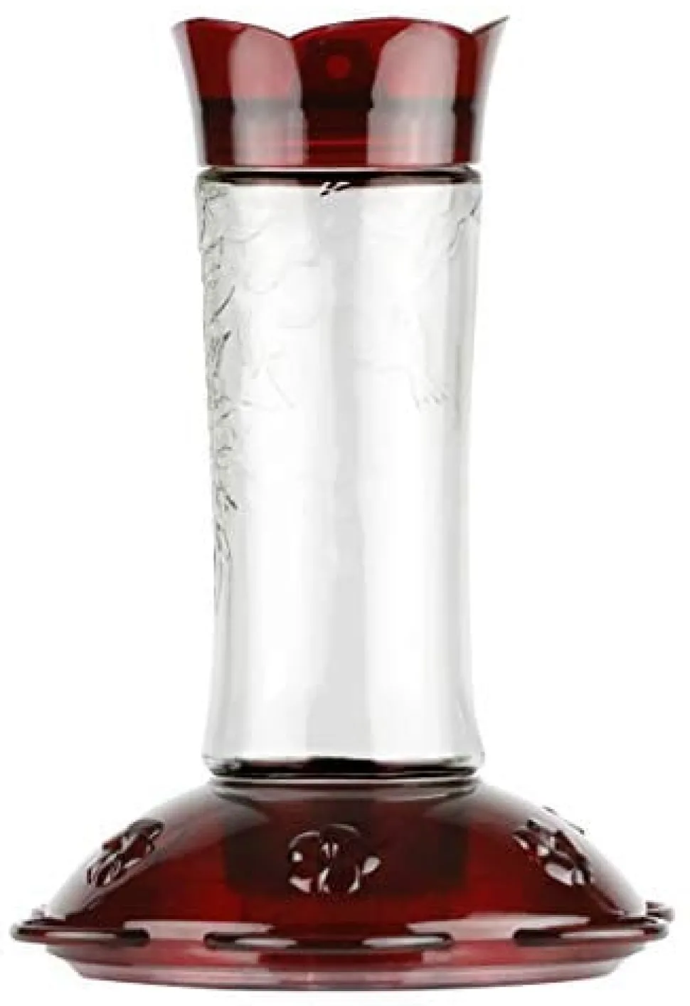 Nature's Way Traditional Glass Gravity Hummingbird Feeder - Red - 15 Oz Cap - 6 Pack