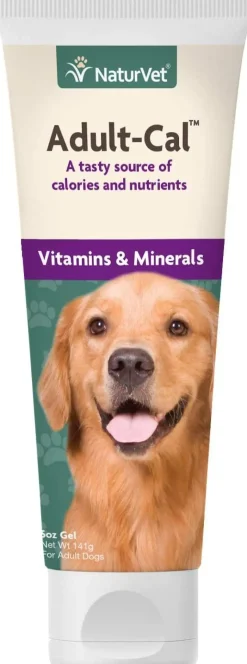 Naturvet Adult-Cal Nutritional Gel for Dogs Cat and Dog Vitamins - 5 oz Tube