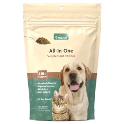 Naturvet All-in-One Powder Supplement (60 Day Supply) Cat and Dog Vitamins - 13 oz Bag