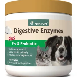 Naturvet Digestive Enzymes Dog and Cat Supplements - 8 oz Jar