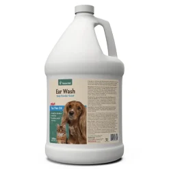 Naturvet Dog and Cat Ear Wash with Tea Tree Oil (Aloe & Baby Powder) - Gallon